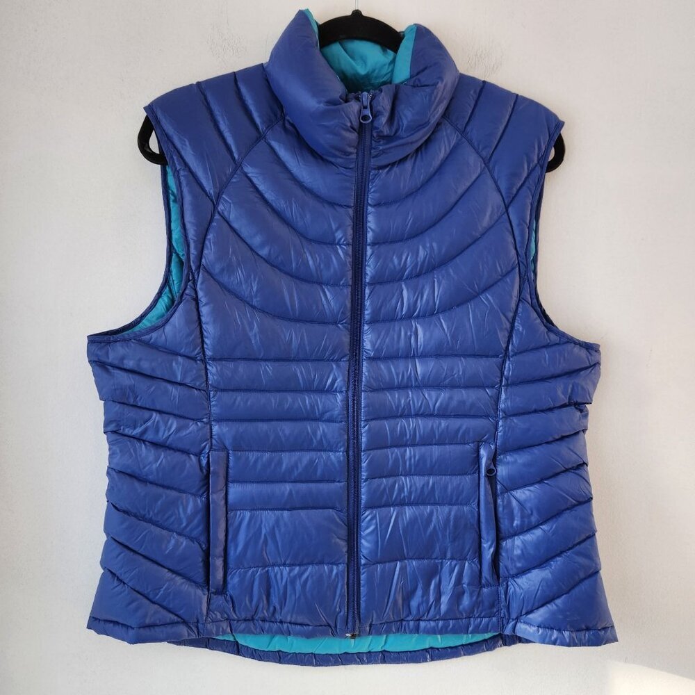 Bernardo Goose Down Puffer Vest Blue Hiking Lightweight Women's XL